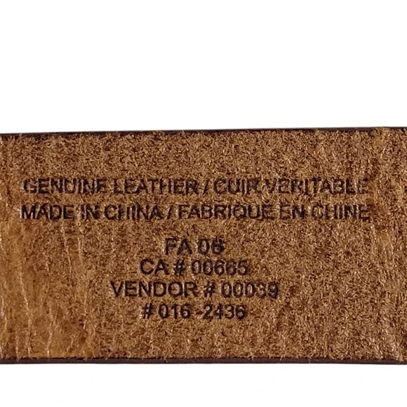 Eddie Bauer Brown Woven Leather Belt XL 46 Boho Brass Buckle - Picture 5 of 13